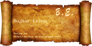 Bujtor Erina névjegykártya